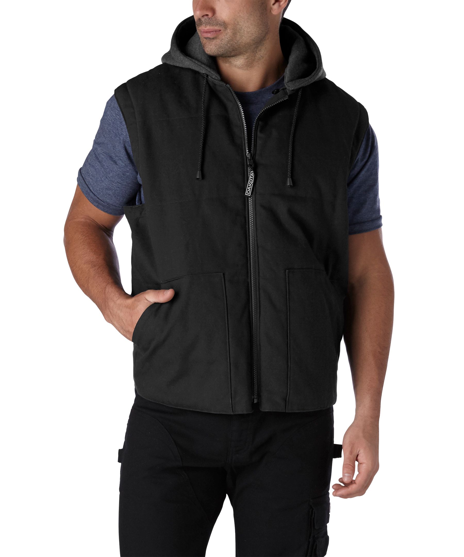 Dakota WorkPro Series Men's Cotton Duck Quilted Jacket Vest with Zip Off  Sleeves