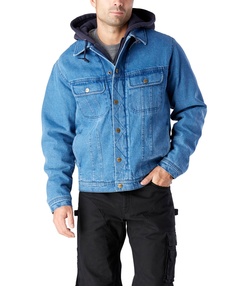 Dakota Workpro Series Men's Washed Denim Sherpa Lined Hooded Jean ...