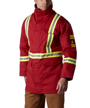 FireWall Workwear Men's FR Striped Insulated Parka Jacket