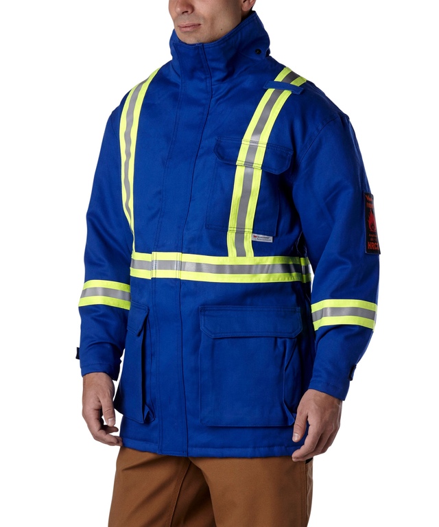 Parka ignifuge à rayures pour hommes