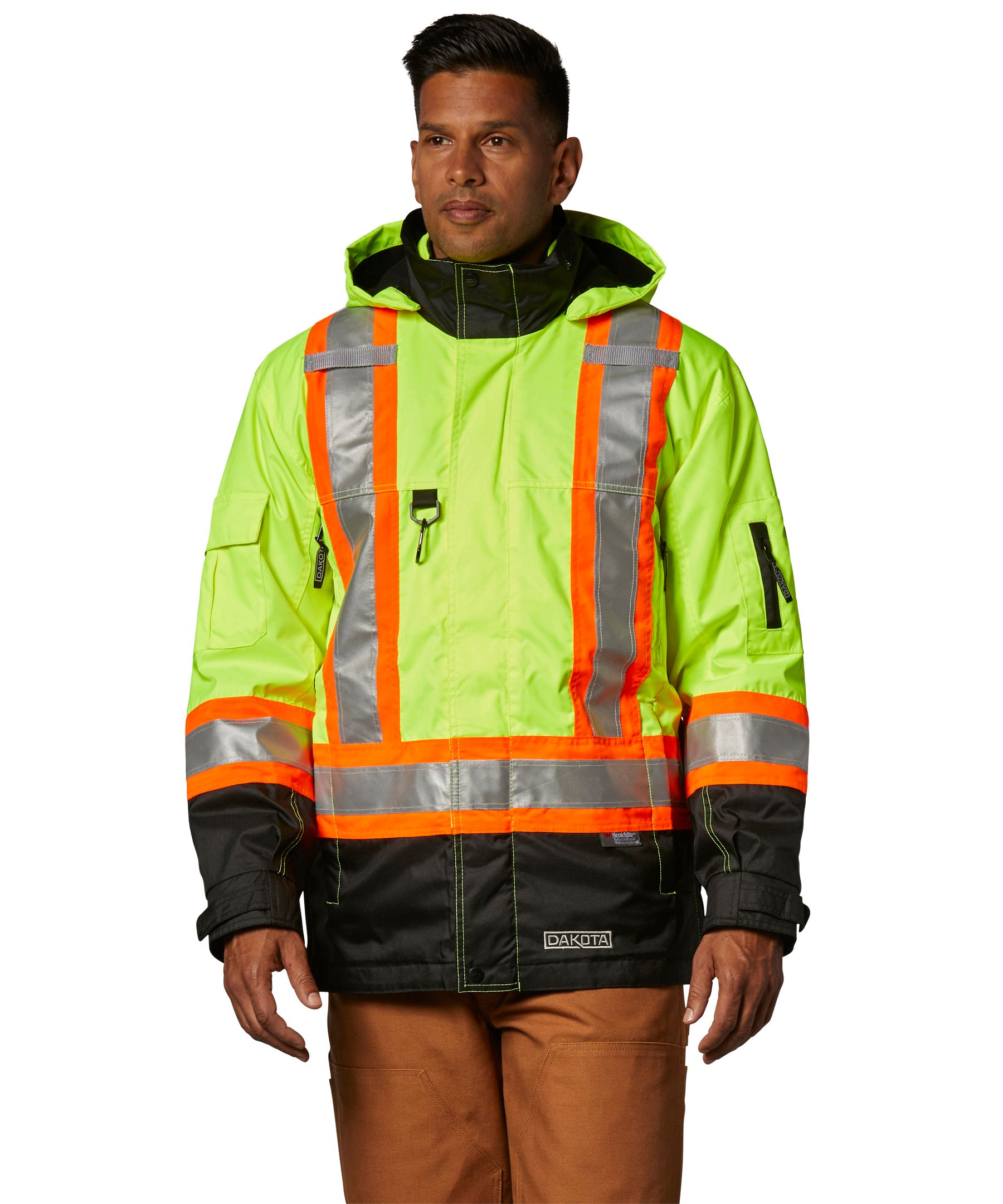 Dakota WorkPro Series Men s Hi Visibility 7 In 1 T MAX Lined Jacket Marks