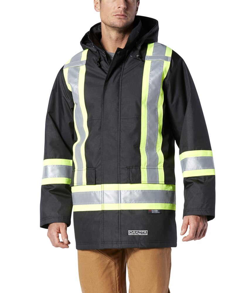 Dakota Workpro Series Men's Class1 Hi Vis 300D T-Max Lined Parka