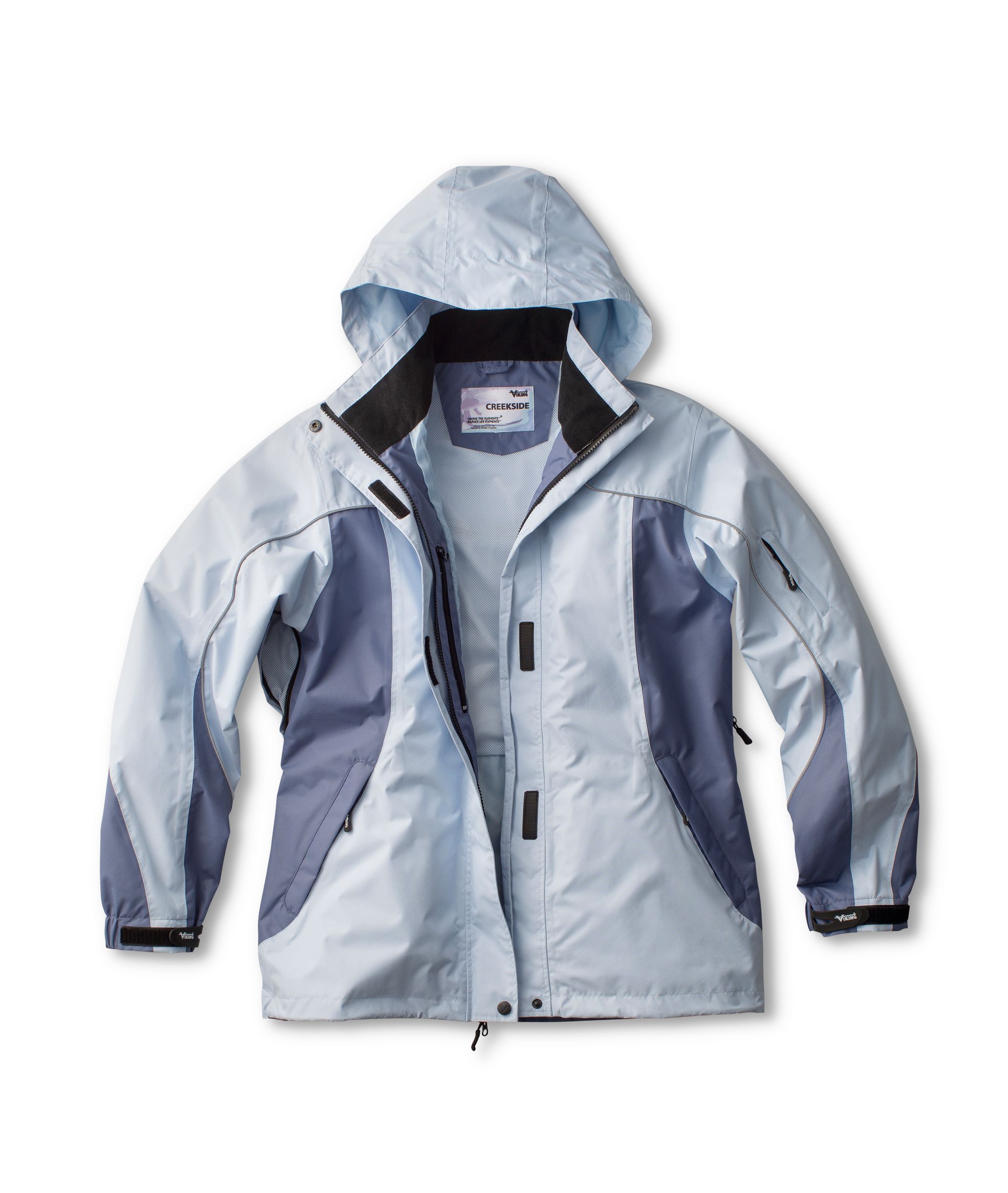 Viking® Women's Creekside Reflective Piping Rain Jacket with Detachable Hood