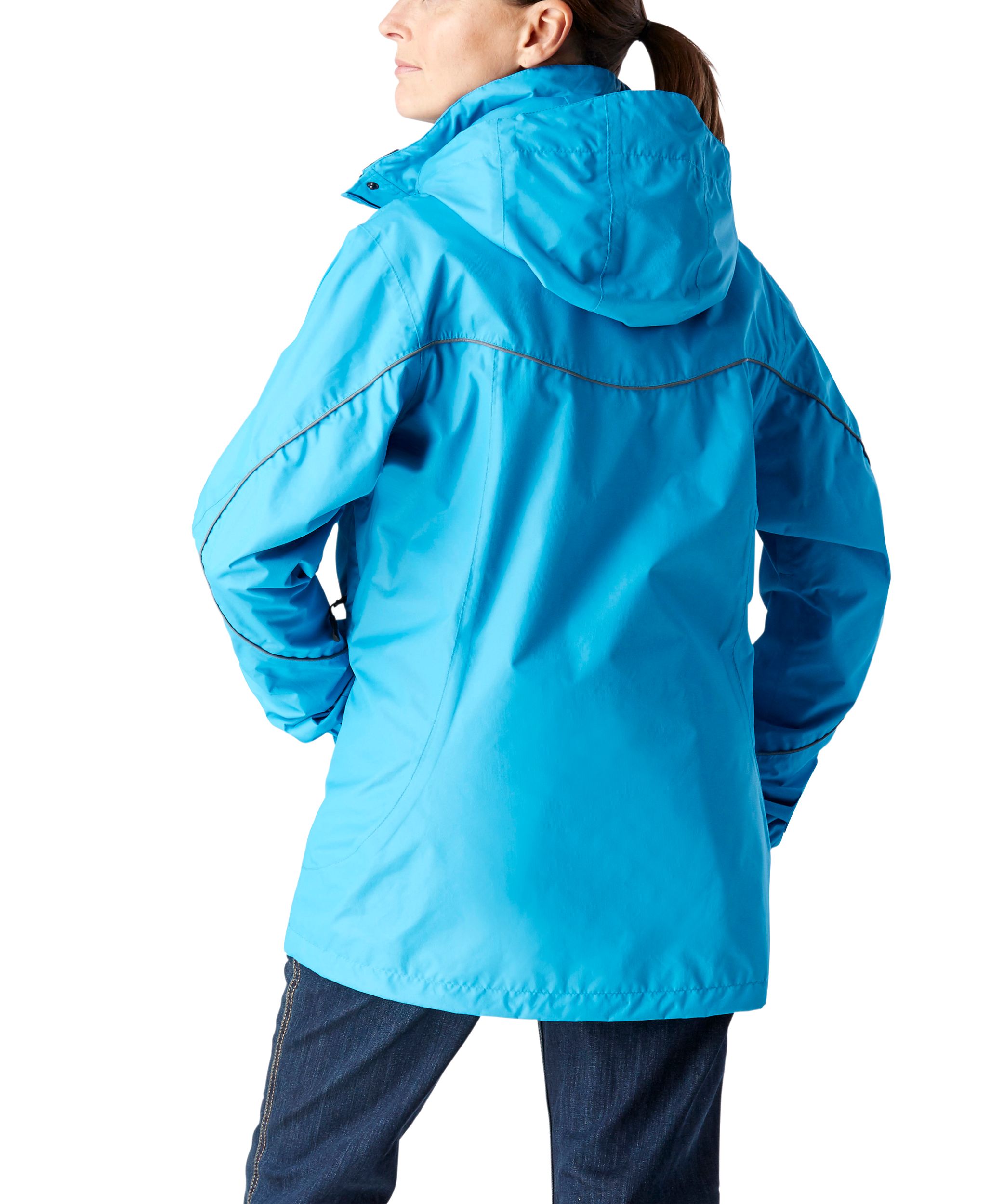 Viking® Women's Creekside Reflective Piping Rain Jacket with Detachable Hood