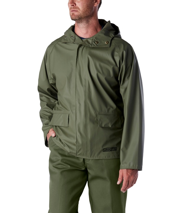 Dakota WorkPro Series Men's PU Stretch Hooded Rain Jacket