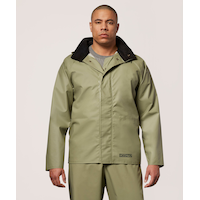 Dakota WorkPro Series Men's PVC Hooded Rain Jacket Front_Flat