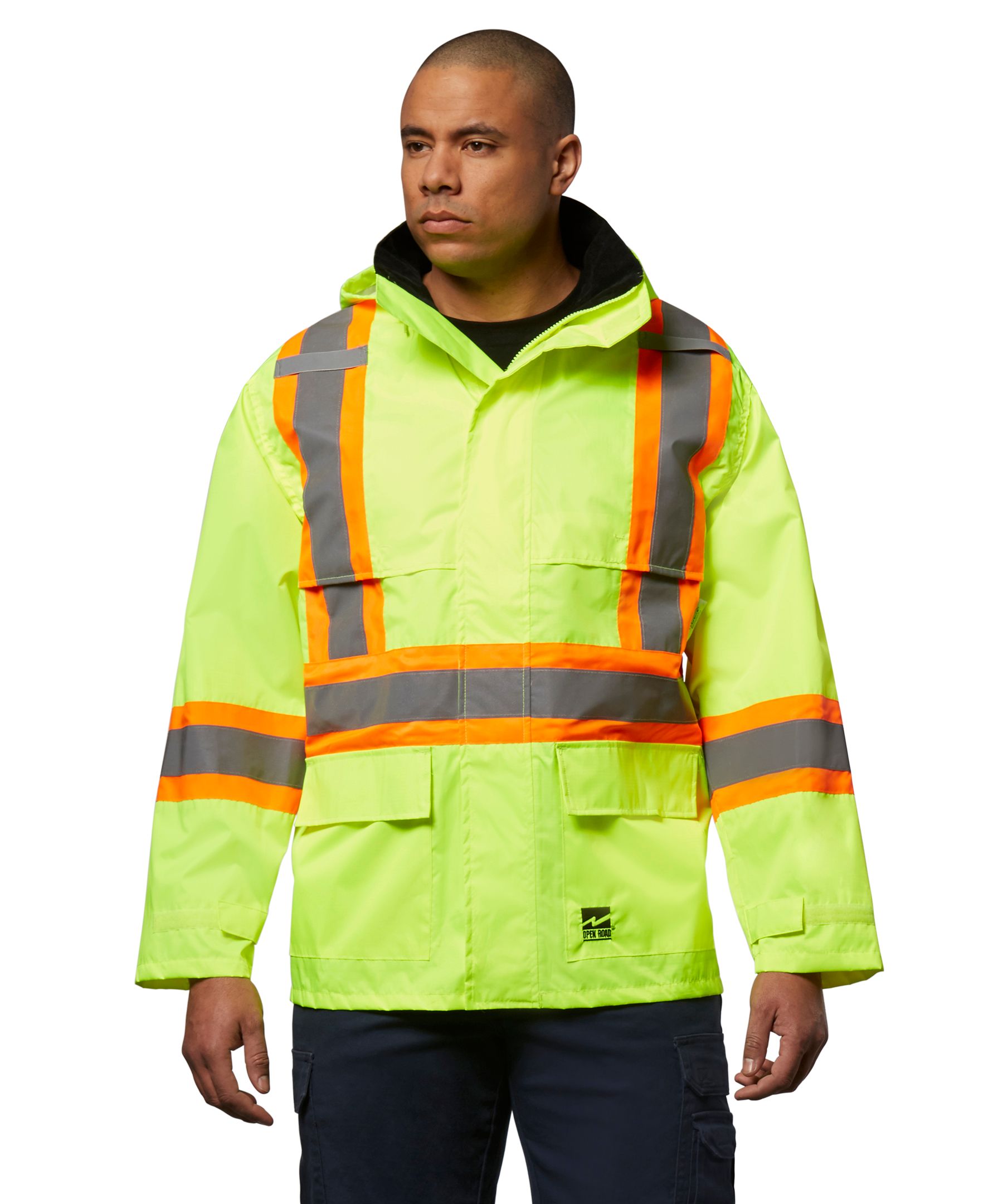 Veste de travail haute visibilité pour homme, manteau de sécurité