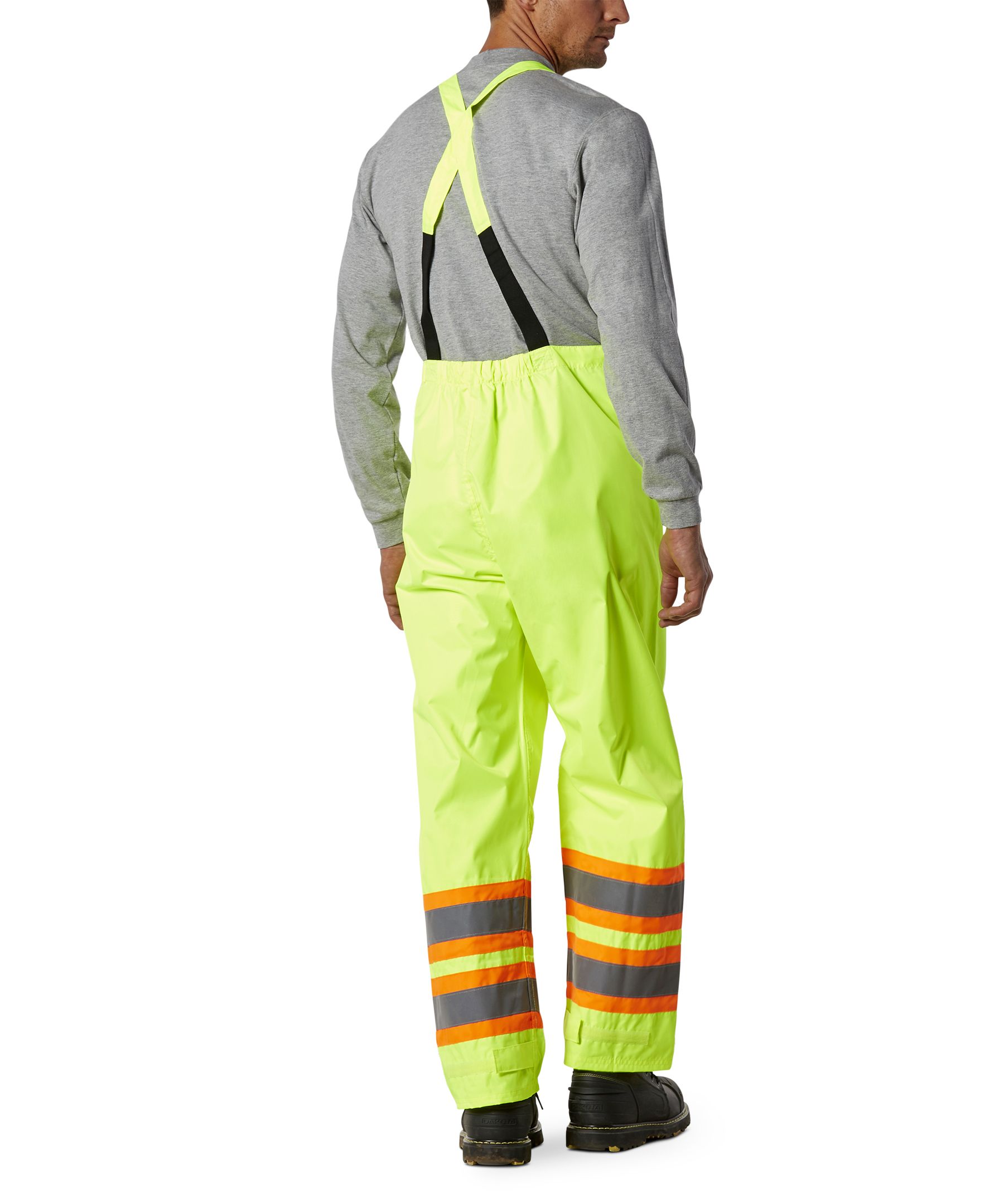 Open Road Men's Hi-Vis 150D Waterproof and Windproof Safety Bib Pants