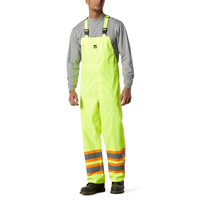 Open Road Men's Hi-Vis 150D Waterproof and Windproof Safety Bib Pants Front_Angled_Left