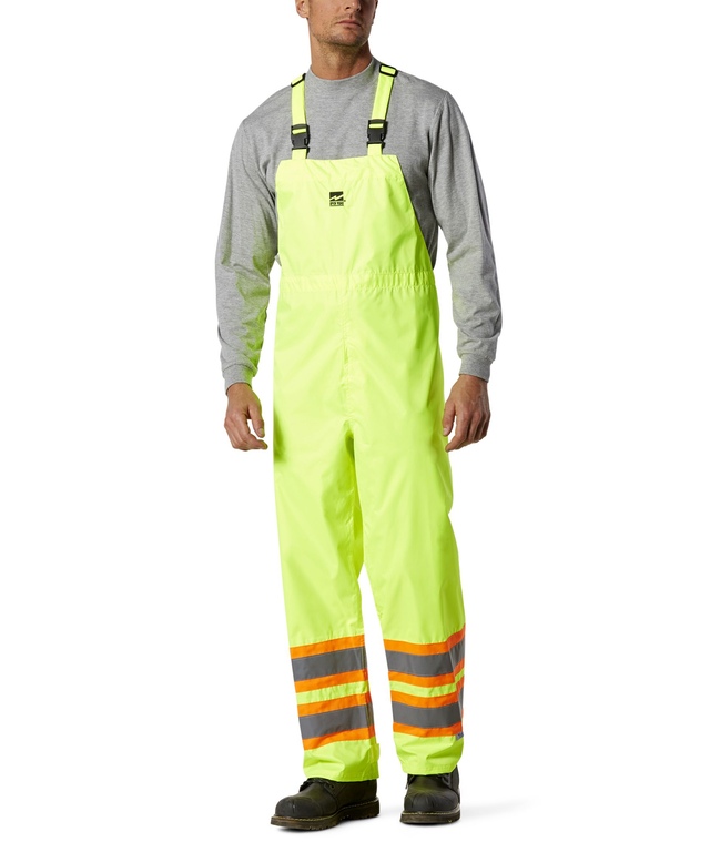 Salopette imperméable de sécurité Open Road 150D, haute visibilité et étanche au vent, pour hommes