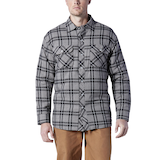 Chemise de travail isolée Aggressor en flanelle matelassée à devant à boutons pression, pour hommes Front_Flat