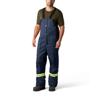 Helly Hansen Workwear Men's Thompson Insulated Bib Overalls with Reflective Tape Front_Angled_Left