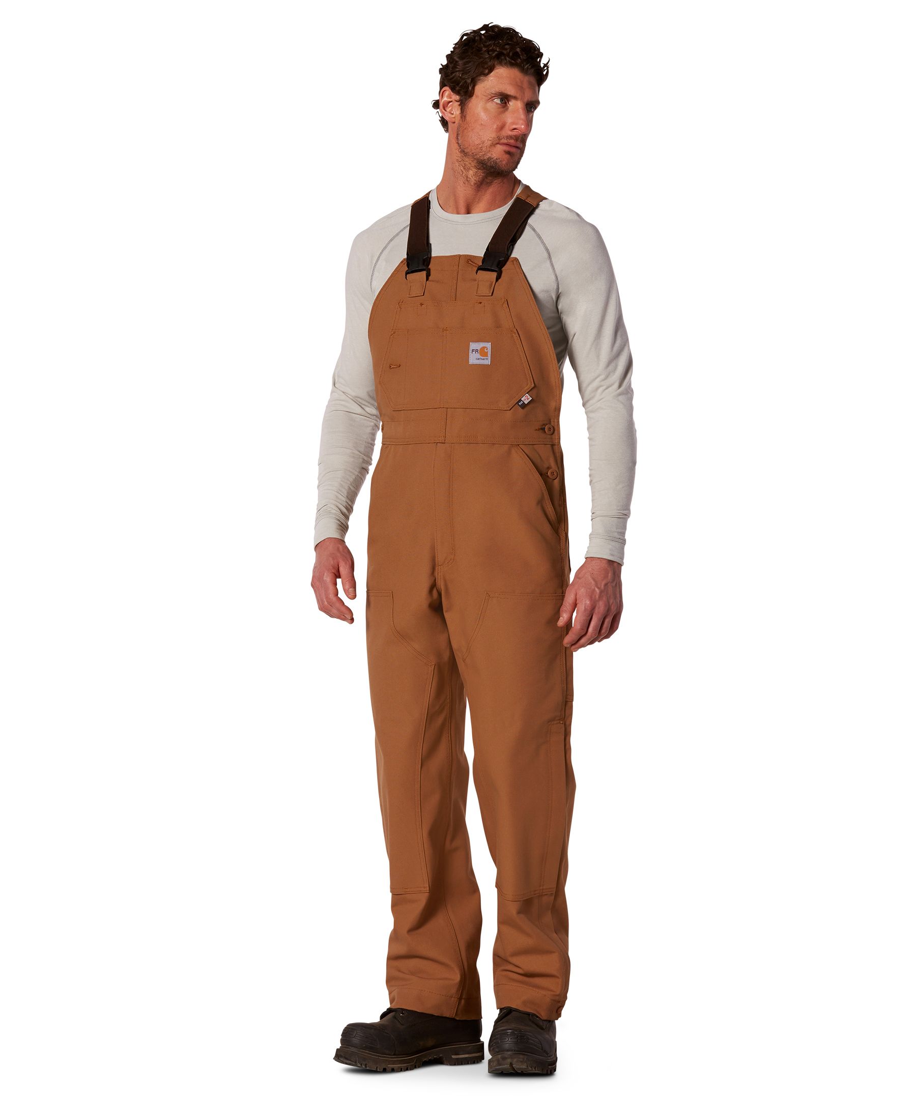 Carhartt Men's Flame Resistant Duck Unlined Bib Overalls