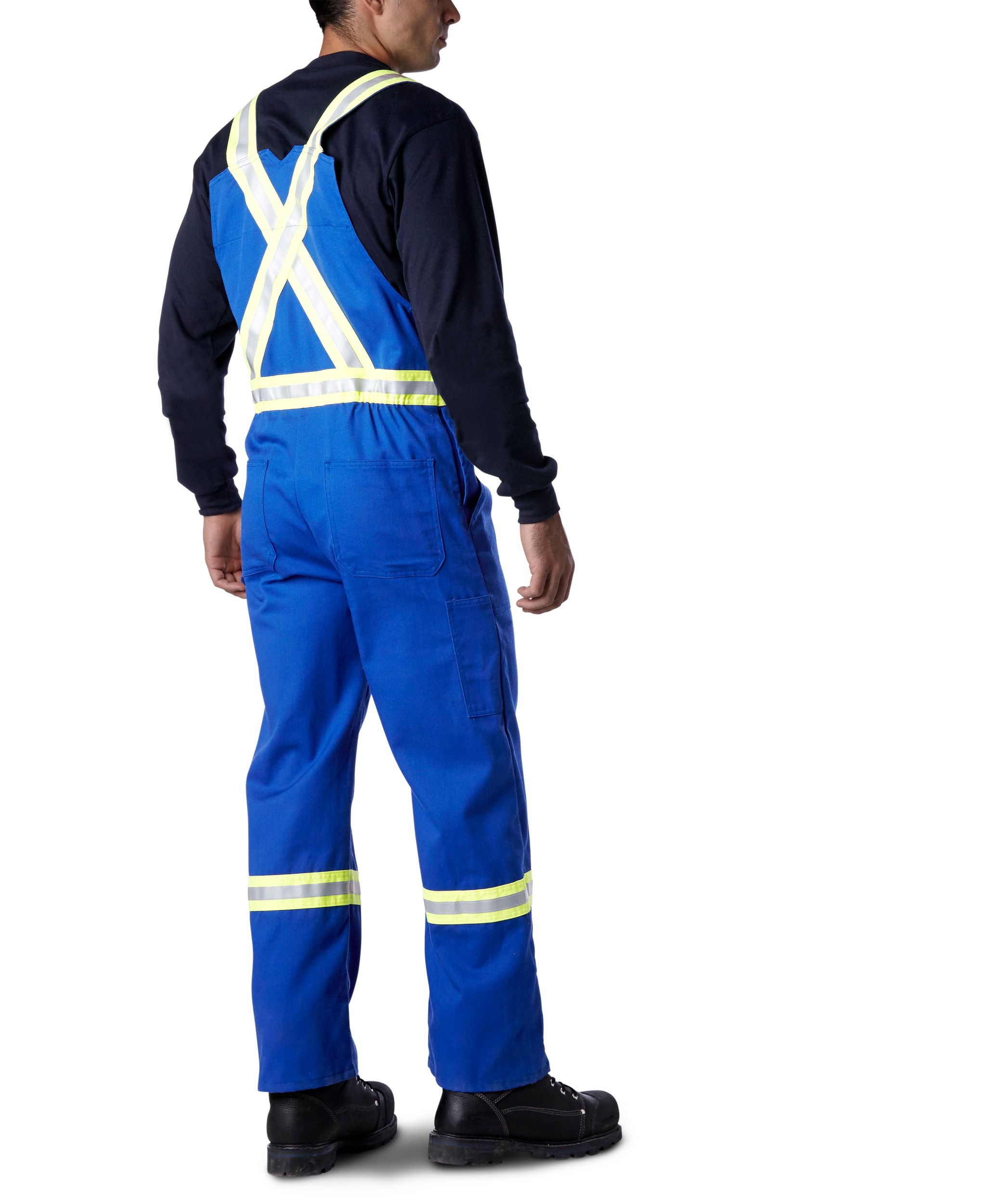 FireWall Workwear Men's Flame Resistant Striped Bib Overall