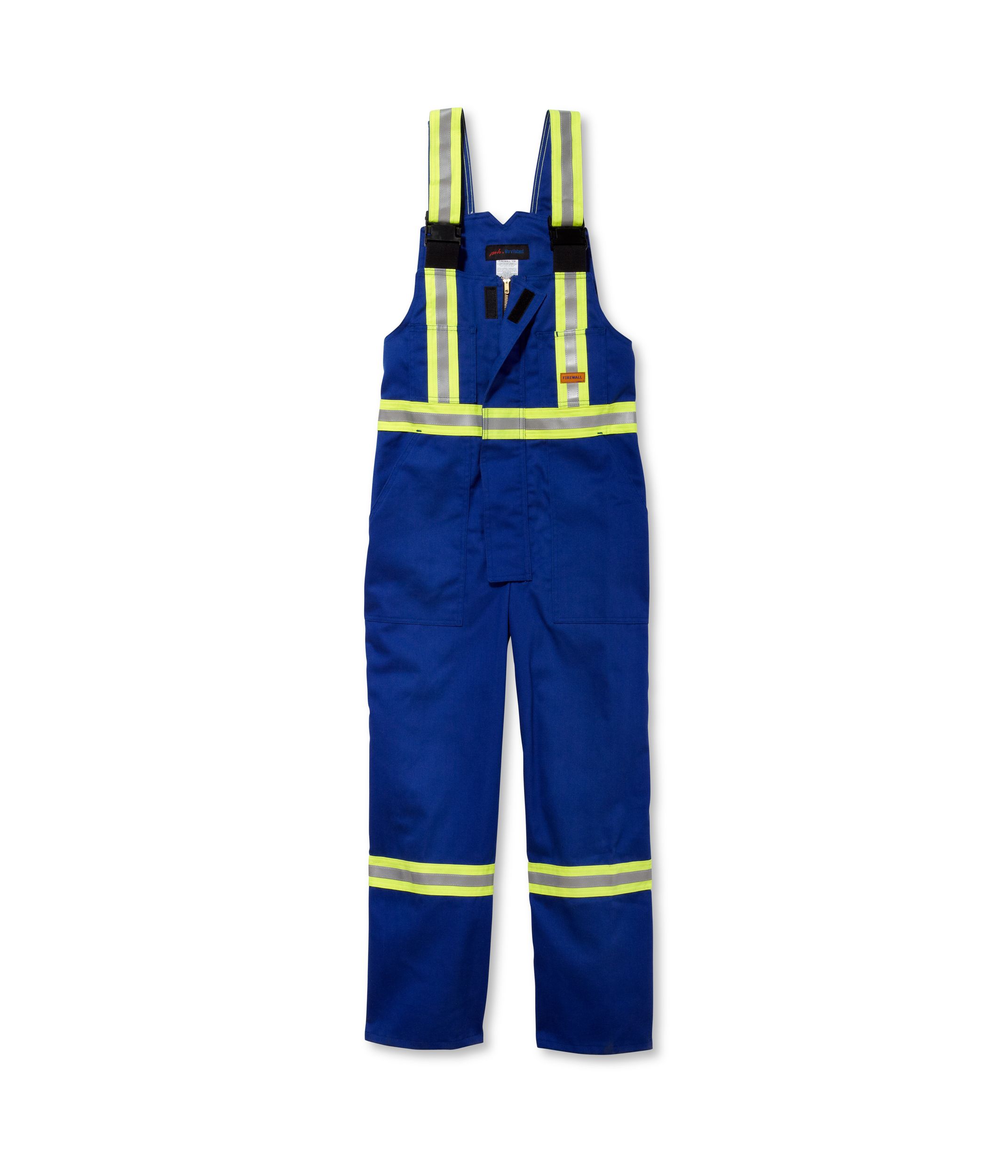 FireWall Workwear Men's Flame Resistant Striped Bib Overall