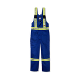 FireWall Workwear Men's Flame Resistant Striped Bib Overall Front_Flat