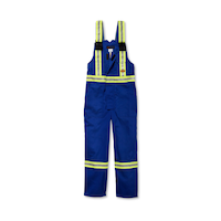 FireWall Workwear Men's Flame Resistant Striped Bib Overall Front_Flat