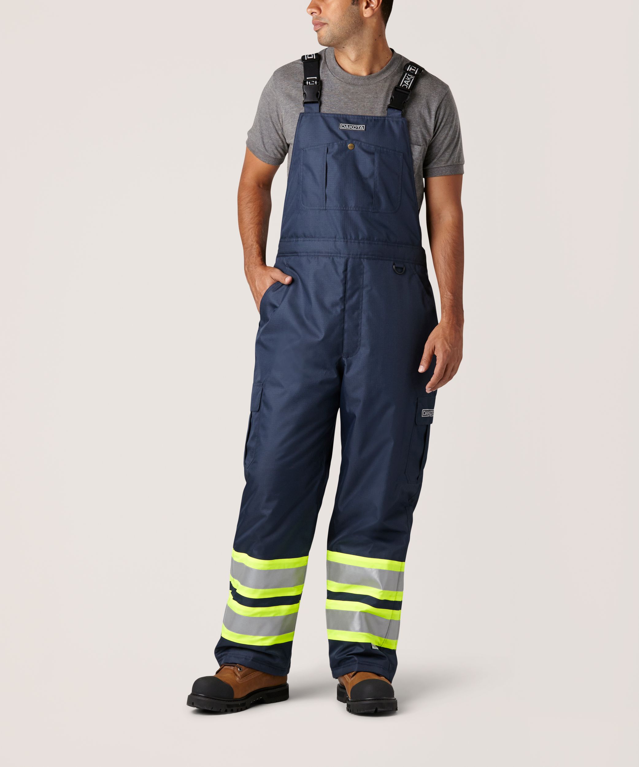 Dakota WorkPro Series Men's Hi Vis Hyper-Dri 3 Waterproof T-Max Lined Rip Stop Polyester Cargo Overalls