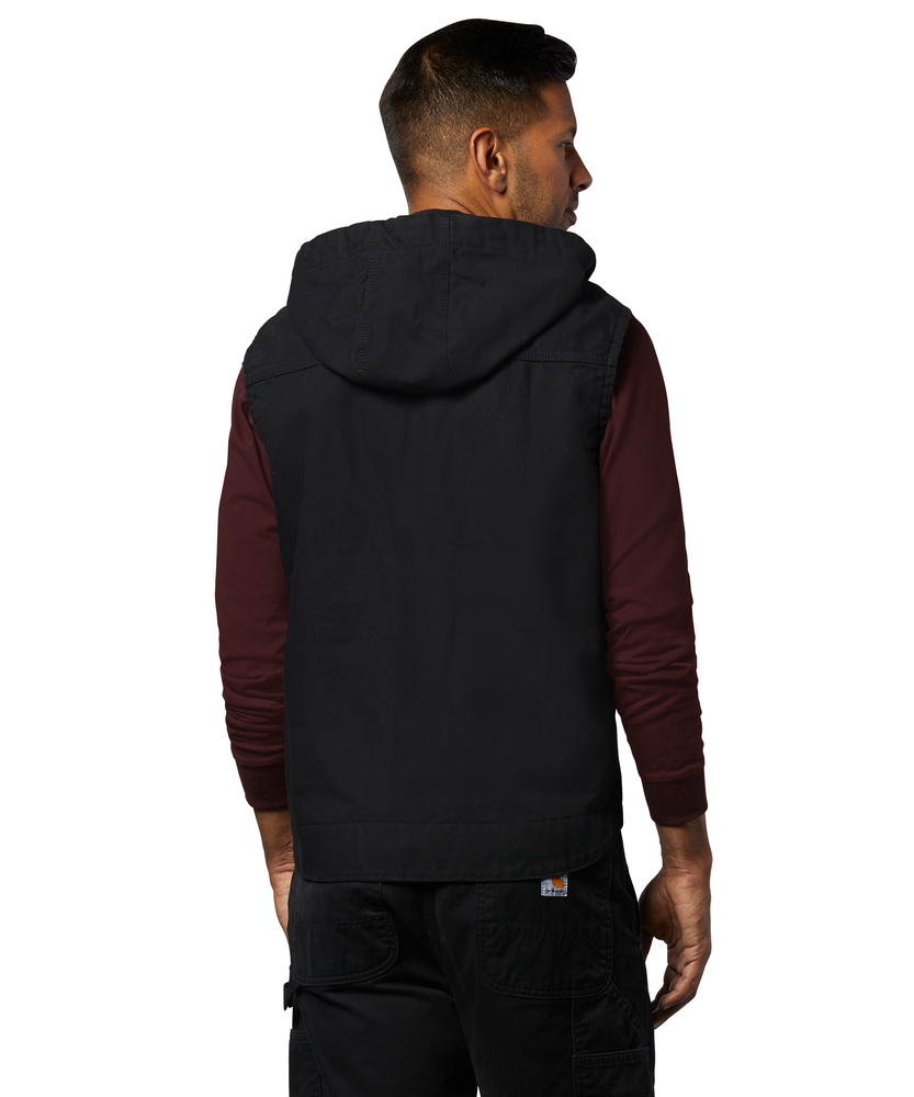 Men s Knoxville Cotton Duck Hooded Vest Gravel Marks