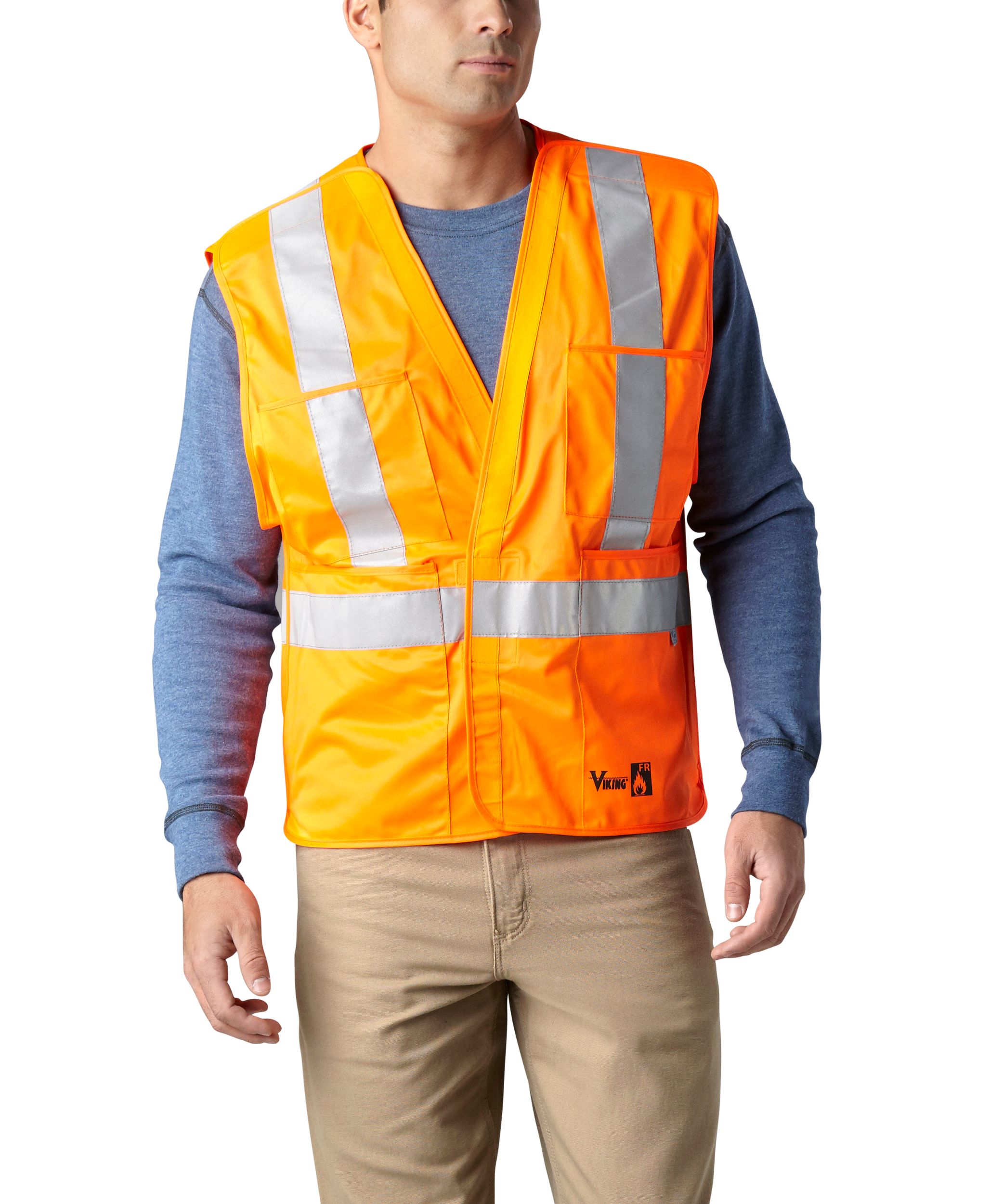 Viking® Men's Visibility FR Treated Safety Vest - Orange