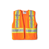 Gilet de sécurité avec velcro arrachable en 5 points et à haute visibilité CSA Z96-09 catégorie 2 pour hommes, Viking® Front_Flat