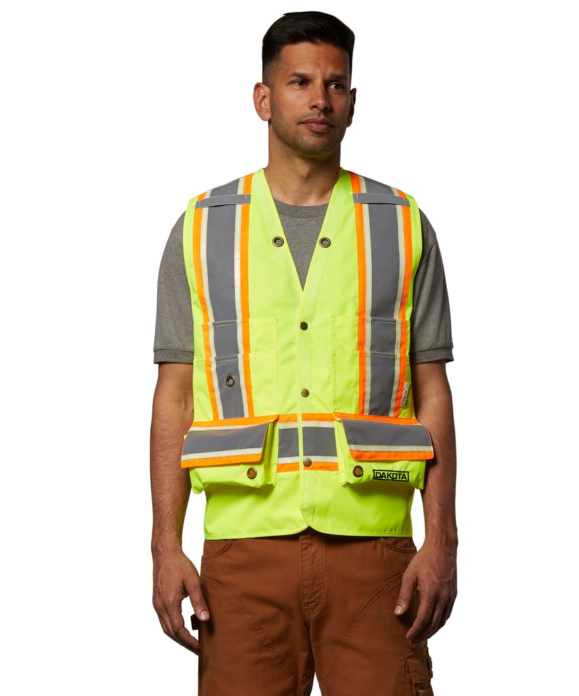Dakota WorkPro Series Men's VizLite DT Class 300D Surveyor's Vest Marks