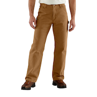 Carhartt Men's Loose Straight Washed Duck Lined Dungarees Front_Flat