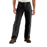 Pantalon de travail doublé en coutil lavé à jambe droite et coupe ample pour hommes, Carhartt Front_Flat