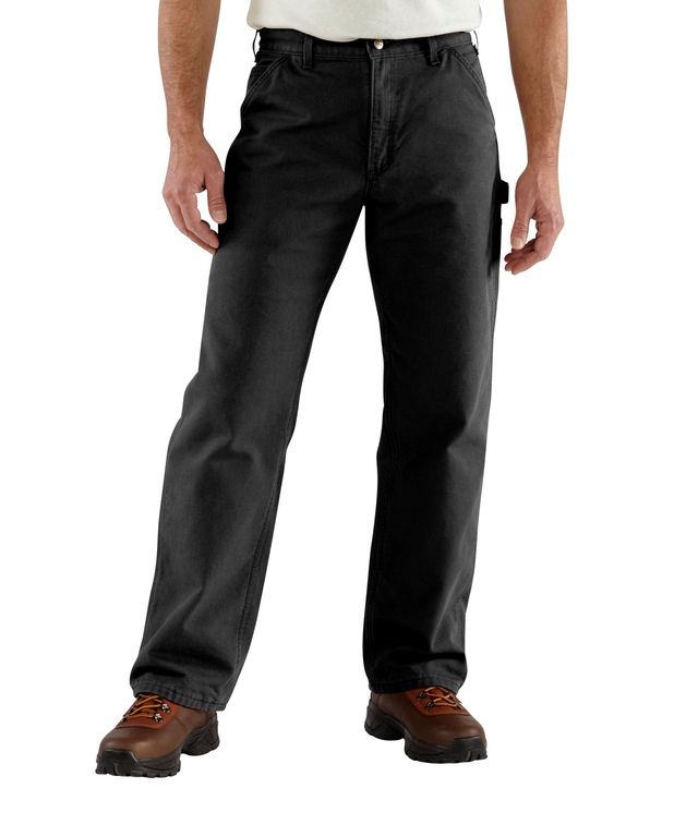Pantalon de travail doublé en coutil lavé à jambe droite et coupe ample pour hommes, Carhartt
