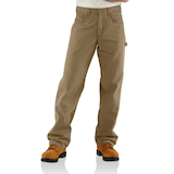 Carhartt Men's Flame Resistant Loose Straight Canvas Pants Front_Flat