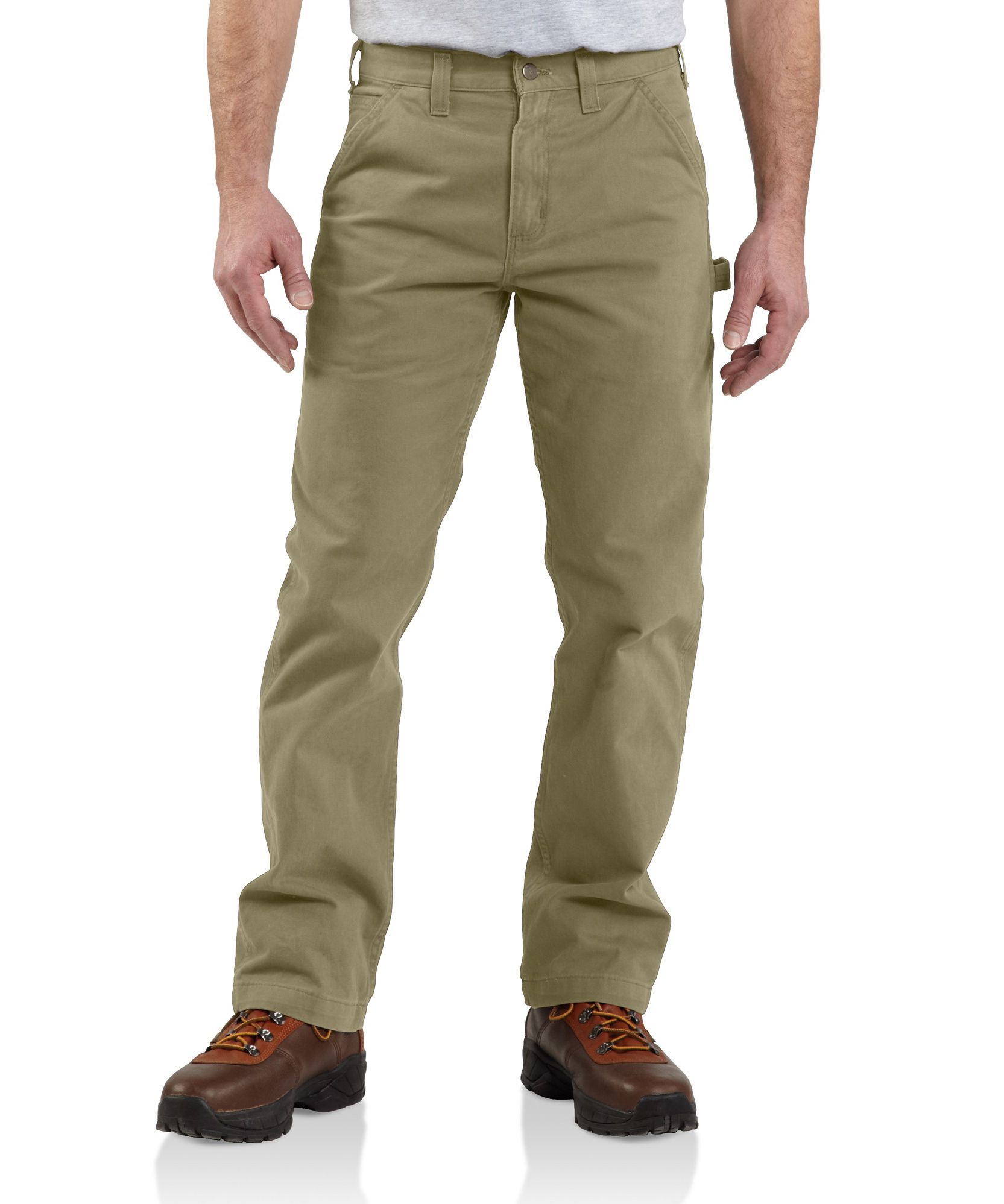 Pantalon de travail en sergé lavé à coupe décontractée pour hommes