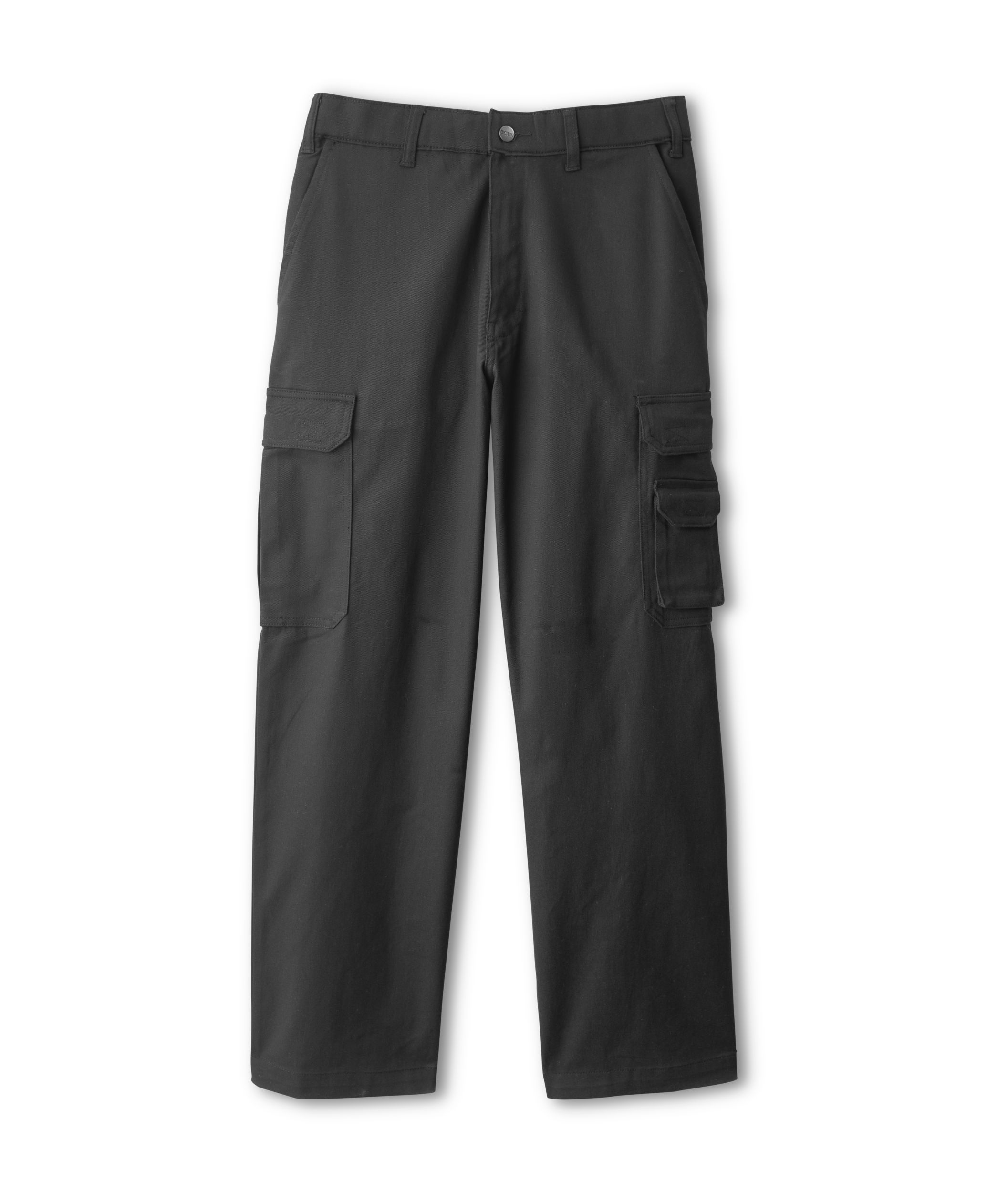 Black cotton twill cargo pants, multi-pocket, slim fit, Gado Takoda