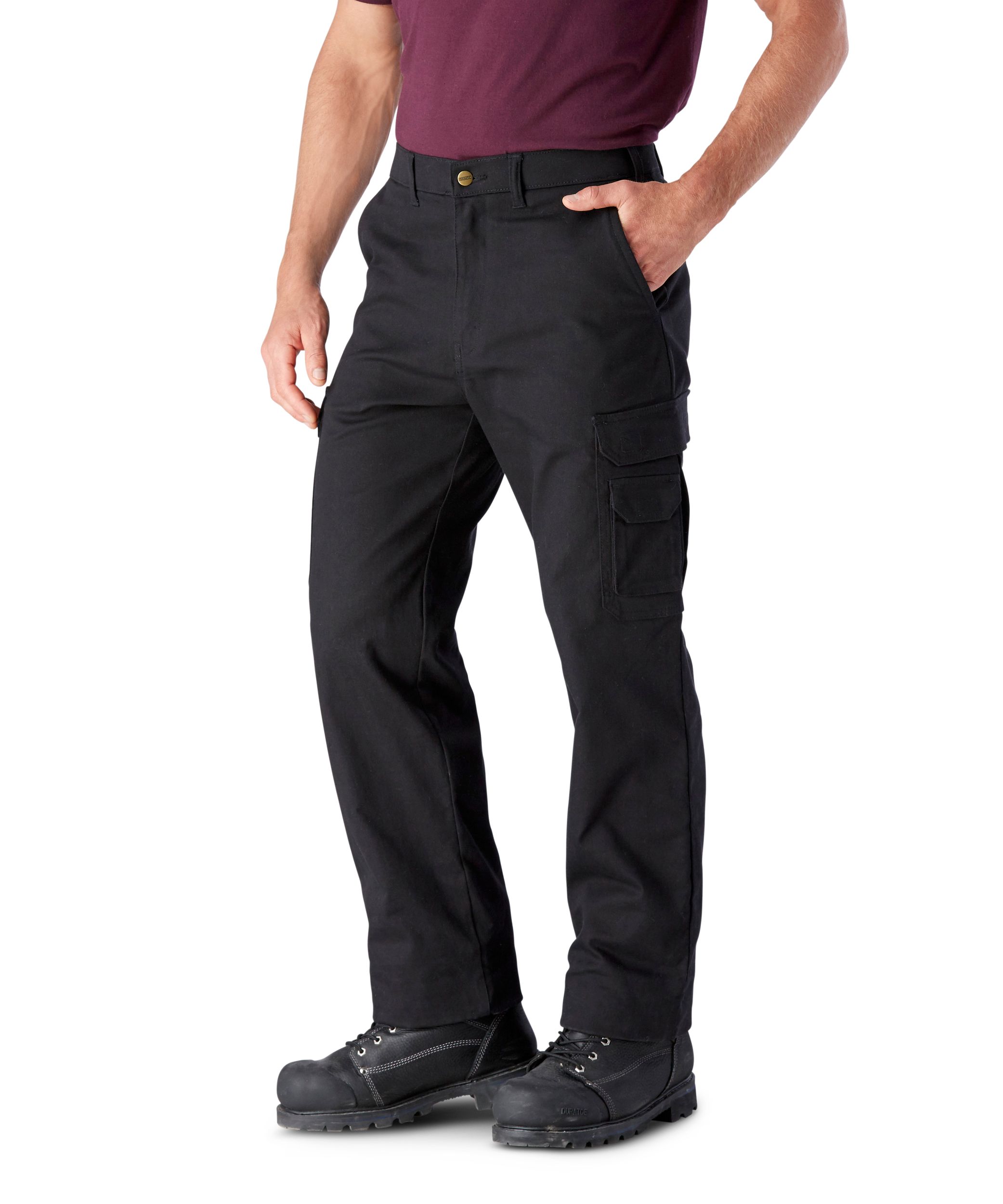 Men Stretch Cargo Pants with Sherpa Fleece Lined Multi Pockets Straight Leg  Work Outdoors Hiking Trousers - Walmart.com