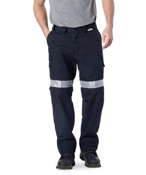 Pantalon de travail aéré en mélange de polyester et coton avec ruban réfléchissant pour hommes, Coolworks