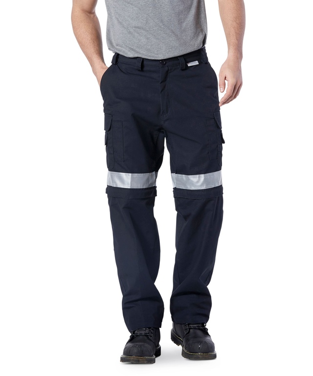 Pantalon de travail aéré en mélange de polyester et coton avec ruban réfléchissant pour hommes, Coolworks