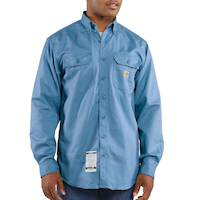 Chemise ignifuge Carhartt en sergé à devant boutonné avec poches à rabat, pour hommes