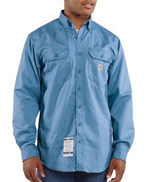 Carhartt Men's Flame Resistent Button Down Twill Shirt with Chest Pockets