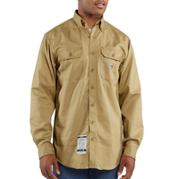 Carhartt Men's Flame Resistent Button Down Twill Shirt with Chest Pockets