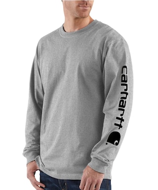 Carhartt Men's Signature Logo Long Sleeve T-Shirt