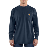 T-shirt de travail ignifuge Carhartt Force en coton, à manches longues, pour hommes Front_Flat