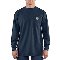 Carhartt Men's Flame Resistant Force Cotton Long Sleeve Work T-Shirt