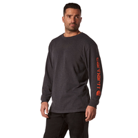 Carhartt Men's Signature Logo Long Sleeve T-Shirt Front_Angled_Left