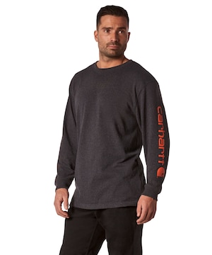 T-shirt Carhartt à manches longues et à logo caractéristique de la marque, pour hommes