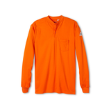 Haut Henley ignifuge Bulwark en coton et à manches longues, pour hommes, EXCEL Front_Flat