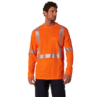 Bulwark Men's iQ Series® Long Sleeve Flame Resistant CSA Tee Front_Flat