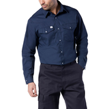 Big Bill Men's Long Sleeve Poly Cotton Twill Snap Work Shirt Front_Three_Fourths_Angled_Right