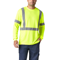 Coolworks Men's Hi-Vis Long Sleeve T-Shirt Front_Angled_Right