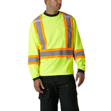 Chemise de sécurité Viking® en coton doublé haute visibilité et à manches longues, pour hommes Front_Flat