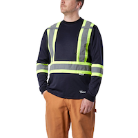 Viking Men's Safety Hi-Vis Cotton Lined Long-Sleeve Shirt