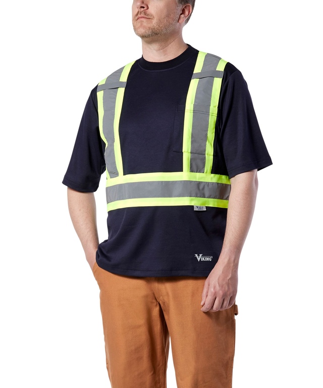 T-shirt de sécurité doublé Viking® en coton, pour hommes